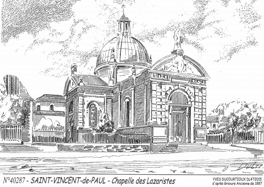 N 40287 - ST VINCENT DE PAUL - chapelle des lazaristes (d'aprs gravure ancienne)